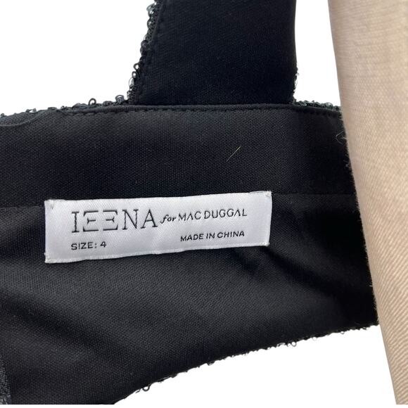 Ieena for Mac Duggal‎ Jumpsuit 26691 Sequin Cut Out Wide Leg Black Size 4 - Picture 13 of 14